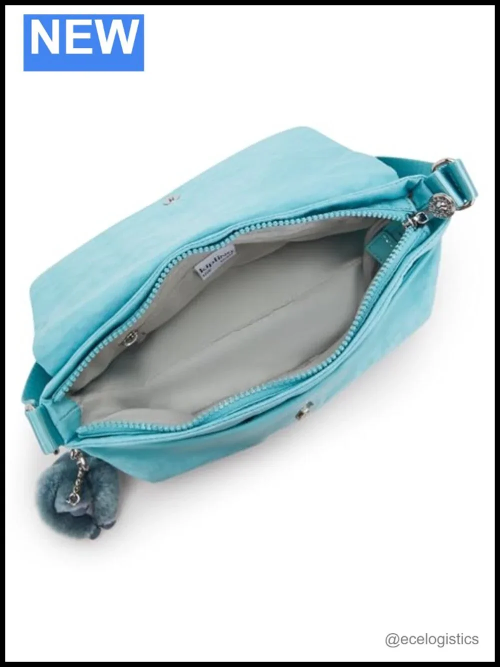 Nylon Shoulder Bag with Zipper Closure - Satchel Silhouette